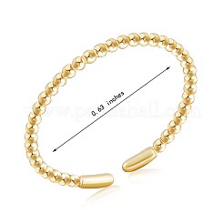 925 anneau de manchette ouvert en forme de chaîne boule en argent sterling pour femme&nbsp;JR870A