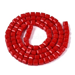 Opache perle di vetro fili&nbsp;GLAA-R041-8x8mm-C05