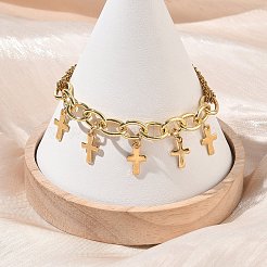 Bracelets à breloques en acier inoxydable 304&nbsp;BJEW-JB13696