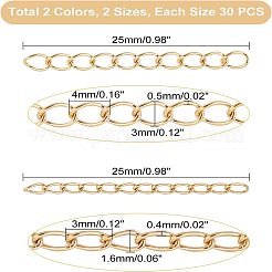120 шт. 4 удлинителя для цепей из нержавеющей стали 304 STAS-UN0038-16