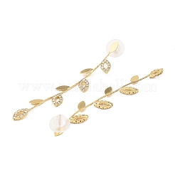 Серьги с кисточками и цепочкой из кубического циркония EJEW-P236-05G