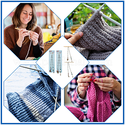 Сплав рождественский олень кулон вязание ряд счетчик цепи HJEW-AB00089-01