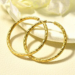 Серьги-кольца из нержавеющей стали 304 для женщин&nbsp;EJEW-M068-13D-G