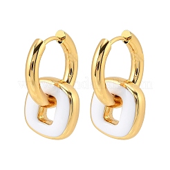 Pendientes de aro esmaltados de acero inoxidable 304&nbsp;EJEW-P343-02G-01