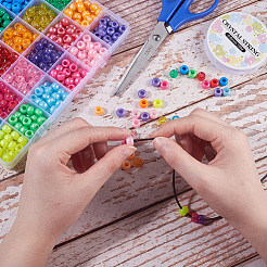 Пластиковые бусины смешанного стиля MACR-WH0005-01