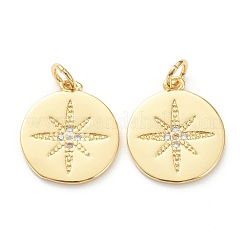 Латунные микропаве прозрачные подвески с фианитом ZIRC-P200-18A-G