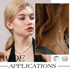 250 шт. 201 бусины из нержавеющей стали STAS-ME0002-50