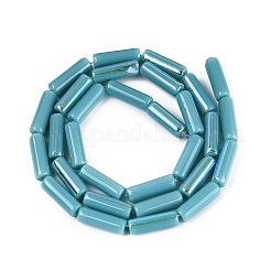 Chapelets de perles en verre opaque électrolytique&nbsp;EGLA-Q132-02A-F02