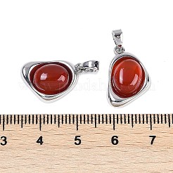 Anhänger aus natürlichem Karneol (gefärbt und erhitzt)&nbsp;KK-U043-52P-02
