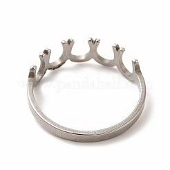 変色しない201ステンレススチール製馬蹄型指輪（女性用）  ステンレス鋼色  内径：18mm&nbsp;RJEW-K239-08P