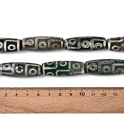 Нити бусин дзи агат в тибетском стиле G-N357-03A-01