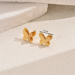 Stylische doppellagige Schmetterlings-Ohrstecker aus Edelstahl 201&nbsp;OJ6331