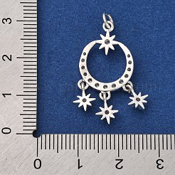 Messing Mikro ebnen Zirkonia Anhänger&nbsp;KK-D378-14S