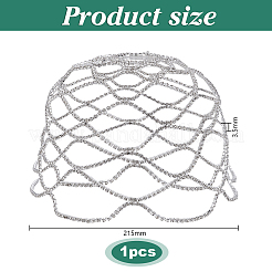 1 шт. сетчатый головной убор со стразами AJEW-HY0002-55S