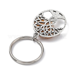 Брелок-подвеска из натурального красного авантюрина и сплава «Древо жизни»&nbsp;KEYC-JKC00648-01