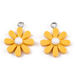 Pendentifs en résine opaque&nbsp;LS-RESI-WH0037-01C