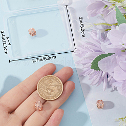 5 шт. латунные микрофибровые бусины из кубического циркония ZIRC-BBC002-81A