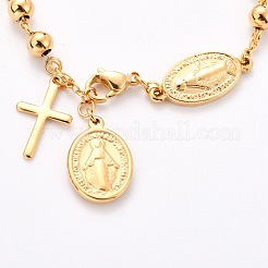 Браслеты с подвесками из нержавеющей стали 304 STAS-B021-16G