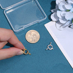 2 pz 2 colori 925 fermagli per anelli a molla in argento sterling&nbsp;STER-PH0005-20