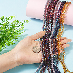 10 нить 10 цвета прозрачных стеклянных бусин&nbsp;EGLA-TA0013-24A