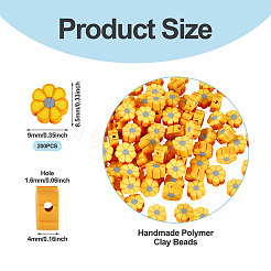 200шт бусины из полимерной глины ручной работы&nbsp;CLAY-TA0001-83