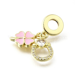 Европейские подвески с паве из латуни KK-Q066-04G