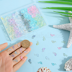 350 шт. 7-х цветные блестящие смоляные кабошоны&nbsp;MRMJ-SC0001-32