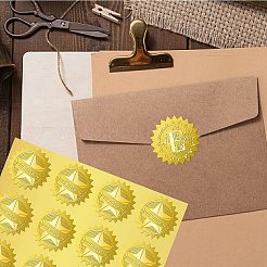 12 Blatt selbstklebende Aufkleber mit Goldfolienprägung&nbsp;DIY-WH0451-047