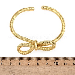 Витые латунные браслеты-манжеты&nbsp;BJEW-C112-07G