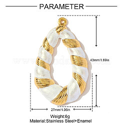 Подвески из нержавеющей стали 304 с эмалью&nbsp;STAS-OY002-86G