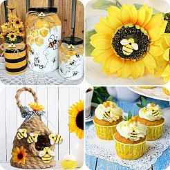 60шт 5 стиля непрозрачные кабошоны из смолы&nbsp;CRES-CP0001-08