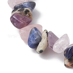 Stretch-Armbänder aus natürlichen Edelsteinsplittern&nbsp;BJEW-JB11070-02