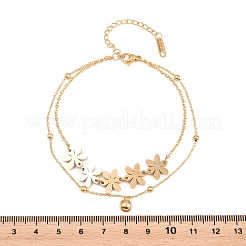 Blumenförmige Satellitenketten aus Edelstahl 304&nbsp;BJEW-H643-05G