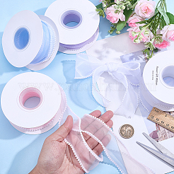 4 Rolle (5 Yards) ABS-Perlenrand-Netzband zur Herstellung von Schleifen&nbsp;OCOR-ME0001-67