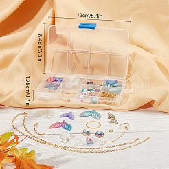 Набор для самостоятельного изготовления сережек-капель в форме русалки и рыбьего хвоста DIY-SC0018-15