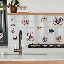 3 лист 3 стиля ПВХ водонепроницаемые декоративные наклейки&nbsp;DIY-WH0404-077