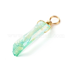 Гальванизированные натуральные кварцевые подвески&nbsp;PALLOY-JF00846-02