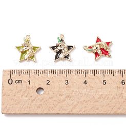 Латунь эмаль подвески KK-T049-024G-M-NF