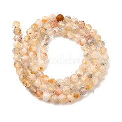 Природный желтый кварц нитей бисера G-G155-B03-01-A