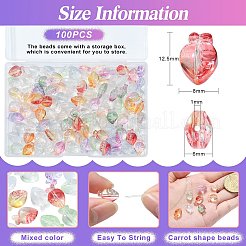 100шт ручной работы бусины лэмпворк&nbsp;LAMP-CJ0001-76