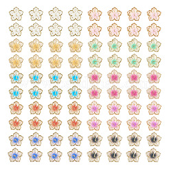 200шт 10-х цветное покрытие акриловые кабошоны OACR-TA0001-17