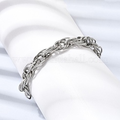201 Edelstahl-Seilkettenarmbänder für Männer&nbsp;STAS-T077-10P