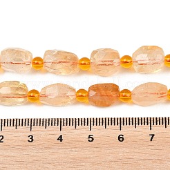 Stränge aus erhitzten natürlichen Citrinperlen&nbsp;G-Z147-B01-02