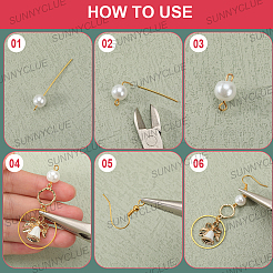 Weihnachtsmotiv DIY-Sets zur Herstellung von Ohrringen mit Anhängern aus Faser und Emaille&nbsp;DIY-SC0028-32