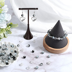 300шт 5 цвета прозрачные стеклянные бусины GLAA-SC0002-42B