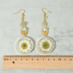 Латунь болтающийся серьги EJEW-FS00017