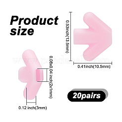 20 пара 5-х цветных силиконовых очков со стрелками AJEW-DR0001-20