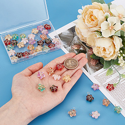 42шт 7 цвета стеклянный кулон&nbsp;PALLOY-HY00008