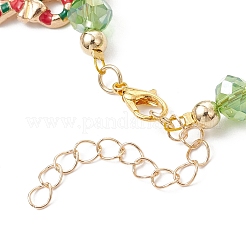Bracelets à breloques en alliage émaillé de Noël&nbsp;BJEW-JB12077-01