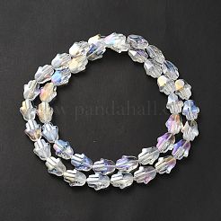 Прозрачные стеклянные бусины гальваническим пряди&nbsp;EGLA-F159-AB02